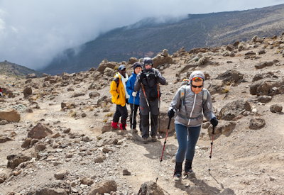 Marangu Route Horombo Hut 3720m Kibo Mawenzi volcanic peaks views Kilimanjaro Tanzania