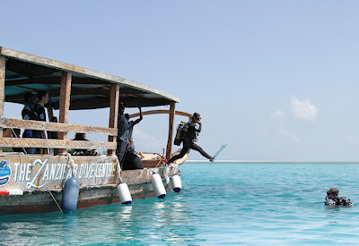 Traditional dhow sailing Indian Ocean Zanzibar Water Sports Safari Tanzania