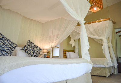 Adrift River Club garden-facing family suite two bedrooms Victoria Nile Uganda