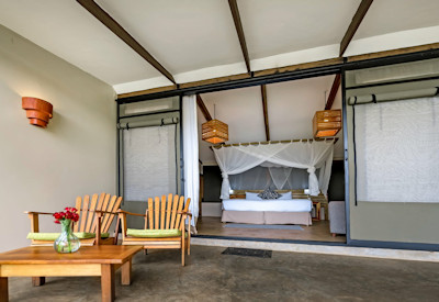 Adrift River Club private verandah Victoria Nile views wardrobe storage Uganda