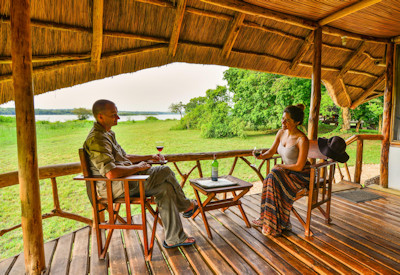 Bakers Lodge birdlife wildlife elephant hippo Nile River views Murchison Falls Uganda