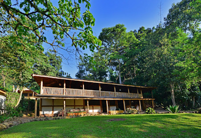 Buhoma Lodge built local materials sustainable eco-friendly Bwindi Uganda