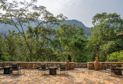 Volcanoes Bwindi Lodge mountain gorilla trekking private footpath Bwindi Uganda