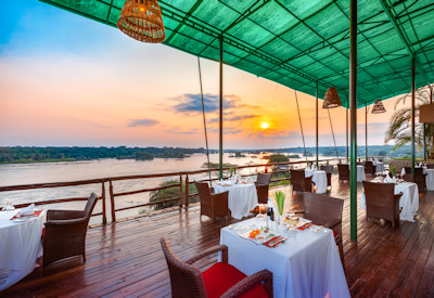 Chobe Safari Lodge Karuma Restaurant Nile River vista traditional dance Uganda