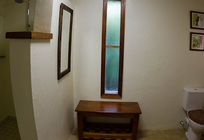 Engagi Lodge bathroom flushing toilet hot cold running water Bwindi Uganda