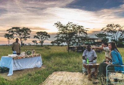 Game drive remote southern Ishasha sector tree-climbing lions Uganda