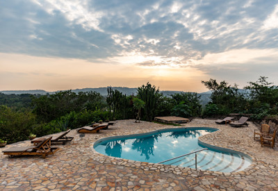 Kyambura Gorge Lodge breathtaking safari Rwenzori Mountains views Uganda