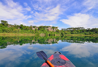 Kyaninga Lodge swimming kayaking Lake Kyaninga grass tennis court Uganda