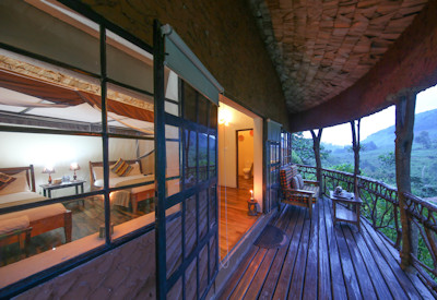 Mahogany Springs Lodge panoramic Bwindi Forest river views Uganda
