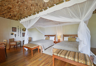 Mahogany Springs Lodge thatched en-suite suite named English Royals Uganda