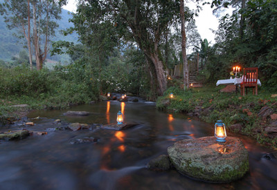 Mahogany Springs Lodge Munyanga River private dining Bwindi Forest Uganda