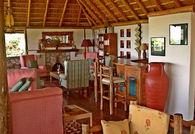 Mantana's Lake Mburo Camp bar lounge views Lake Mburo National Park Uganda