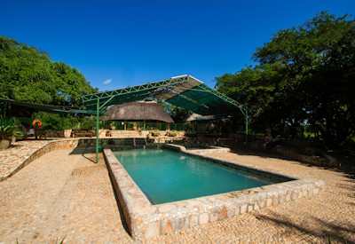 Murchison River Lodge swimming pool covered pool Nile views Murchison Falls Uganda