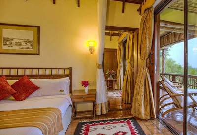 Paraa Safari Lodge room private veranda Nile River views Murchison Falls Uganda