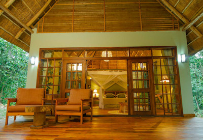 Primate Lodge Kibale forest canopy shade Kibale National Park Uganda