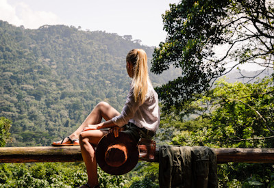 Sanctuary Gorilla Forest Camp raised platform forest canopy views Uganda