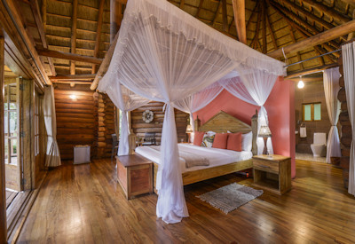 Trackers Safari Lodge family chalet king twin bed Bwindi Forest Uganda