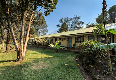 Travellers Rest Hotel classic colonial Kisoro Virunga volcanoes Uganda 1955