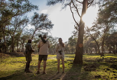 Amanzi Camp walking safari Mapata Gorge Lower Zambezi National Park Zambia