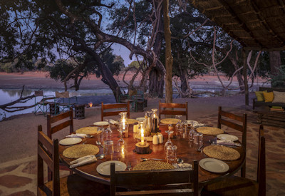 Exquisite safari cuisine prepared with fresh local ingredients and paired with fine wines at Big Lagoon Trails Camp