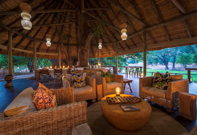 Beautifully prepared safari cuisine served on the shade covered dining deck at Bilimungwe Bushcamp