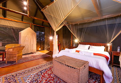 Busanga Plains Camp large bedroom twin double option Busanga Plains Kafue Zambia