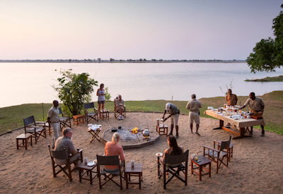 Chiawa Camp Zambezi River sunset walking safari Lower Zambezi National Park Zambia