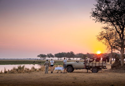 Chiawa Camp game drive 6-metre Canadian canoe Lower Zambezi National Park Zambia