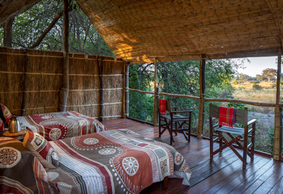 Unforgettable rustic treehouse chalet overlooking the wild landscape at Chikoko Tree Trails Camp