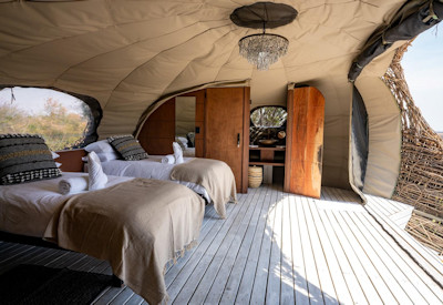 Chisa Busanga Camp 180 degree panorama Busanga Plains Kafue National Park Zambia