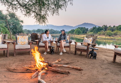 Chongwe River Camp Chongwe River banks Mana Pools Zimbabwe views Lower Zambezi Zambia