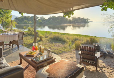 Chongwe River Suites private breakfast Chongwe River wild setting Lower Zambezi Zambia