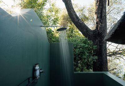 Chundukwa River Lodge en-suite bathroom dressing gowns cotton linen Zambia