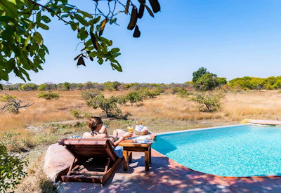 Fig Tree Bush Camp small swimming pool summer heat Kafue National Park Zambia