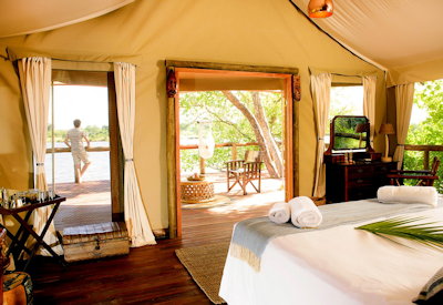 Ila Safari Lodge family tent indoor bath children 6 plus Kafue National Park Zambia