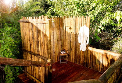Ila Safari Lodge outdoor shower eco-friendly Green Safaris Kafue National Park Zambia