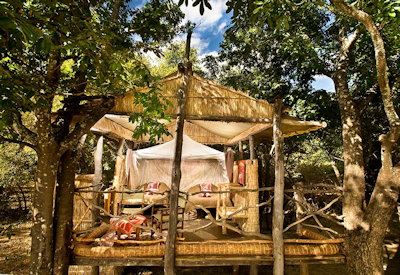 Kafunta Island Bush Camp classic safari chalet raised platform Luangwa River views Zambia