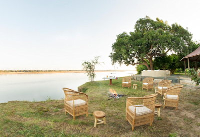 Kafunta Three Rivers Camp Luangwa River firepit seasonal May November South Luangwa Zambia