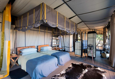 King Lewanika Lodge pure luxury vintage leather cotton canvas old-world Liuwa Plain Zambia