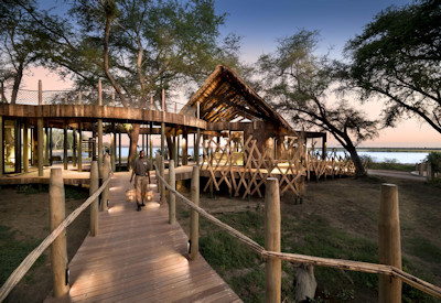 Lolebezi Lodge plunge pool thatched intimate lodge Lower Zambezi National Park Zambia