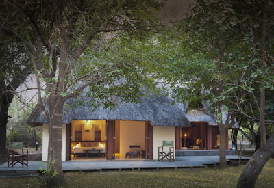 Luangwa River Camp private suite large sliding doors verandah Luangwa River views Zambia