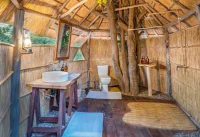 Elevated private wooden viewing deck offering excellent wildlife watching opportunities at Nsolo Camp