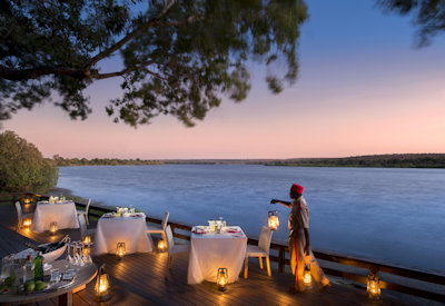 Royal Chundu Zambezi River Lodge sunset Zambezi River Victoria Falls Zambia