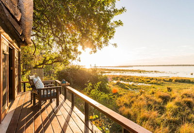 Royal Zambezi Lodge private viewing deck natural tones Zambezi River Lower Zambezi Zambia