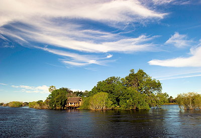 Sindabezi Island Camp remote private Zambezi island solar powered Livingstone Zambia