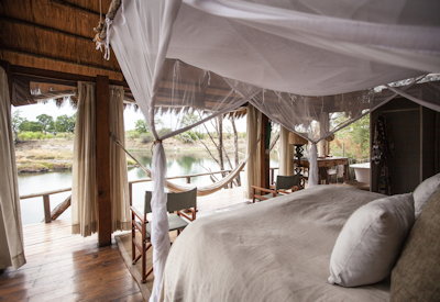 Sindabezi Island Camp Zambezi River views Zimbabwe National Park from camp Zambia