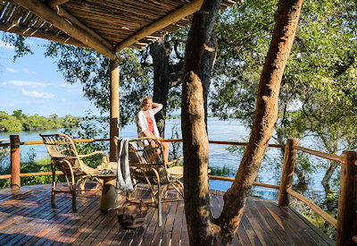 Sussi Chuma Lodge private Zambezi River views treehouse suite Livingstone Zambia