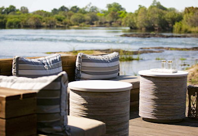 Toka Leya Camp Zambezi River island views Mosi-oa-Tunya National Park Zambia
