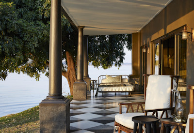 Zambezi Grande shared veranda private suite Zambezi River views Zambia