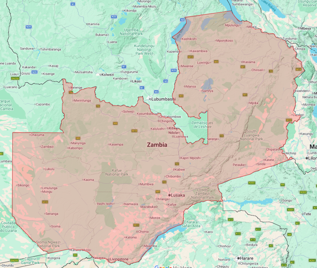 Malaria In Zambia Map